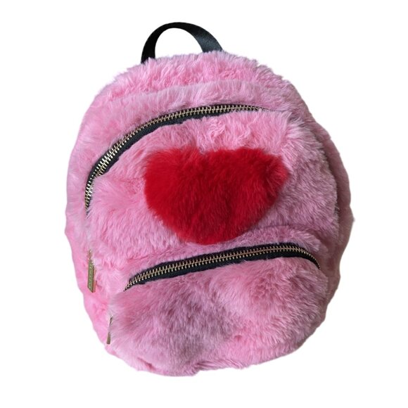 RARE Skinnydip Mini Alba Fluffy Heart Backpack ASO Enid Sinclair - Picture 5 of 11
